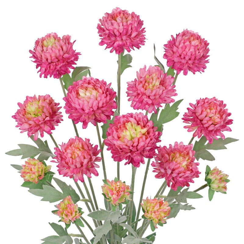 Briful 5PCS Artificial Chrysanthemum Flowers - 27.5'' Tall Faux Mums Floral Stems Pink Silk Chrysanthemums for Home Wedding Party Bouquet Arrangement Vase Centerpiece DÃ©cor - Image 1