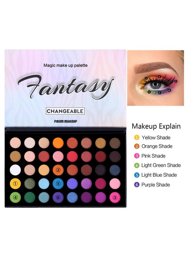 Prism Makeup Highly Pigmented Eye Makeup Palette Matte Shimmer Metallic Eyeshadow Pallet Long Lasting Blendable Natural Colors Make Up Eye Shadows Cosmetics Gift Kit - Image 5