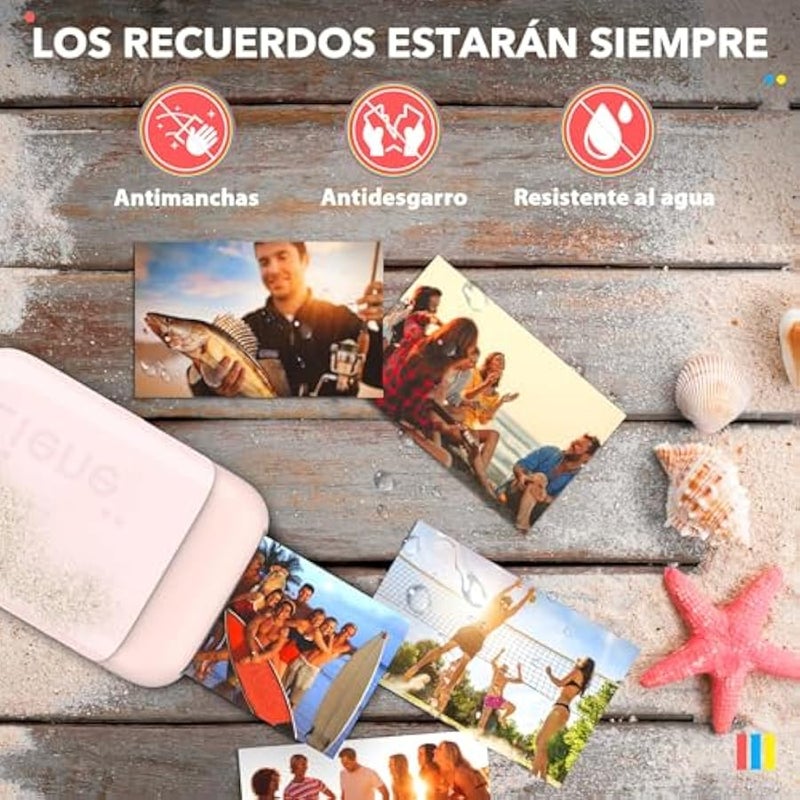 ليين ورق صور زنك المدعوم الفوري 2 × 3 انش، 50 ورقة، لاصق ممتاز، مقاوم للماء والتآكل والتمزق، طابعة صغيرة 2 × 3 انش، كوليماج - Image 5