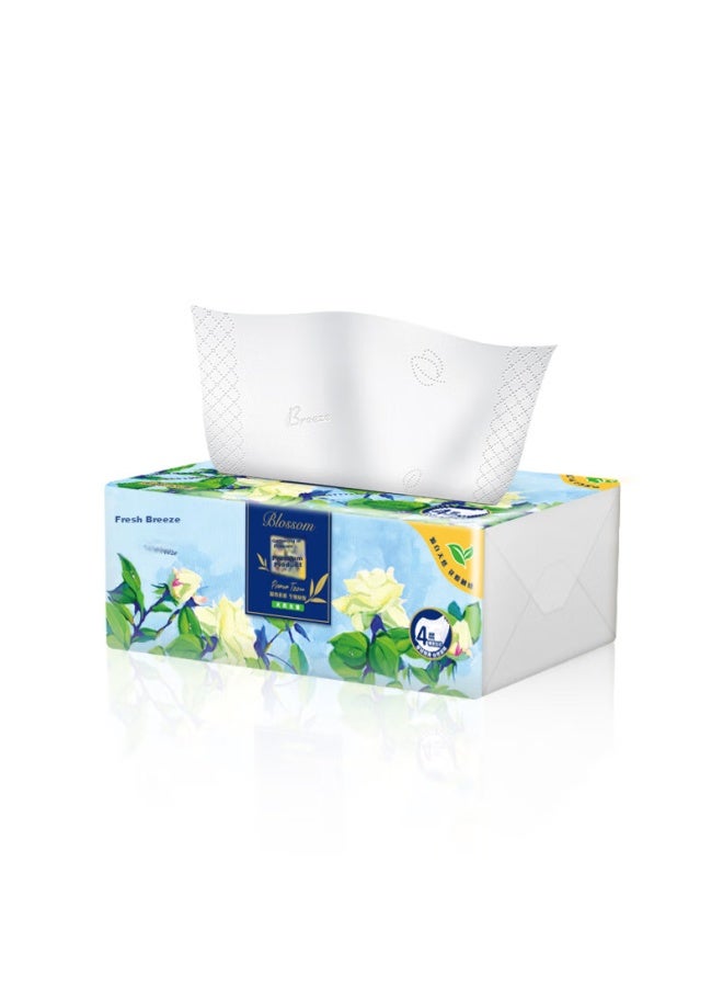 APP Qingfeng Facial Tissues, Floral Extract 4-ply 80 Sheets*8 Packs S Size, Facial Tissues, Embossed, Toilet Paper, Napkins - Image 3