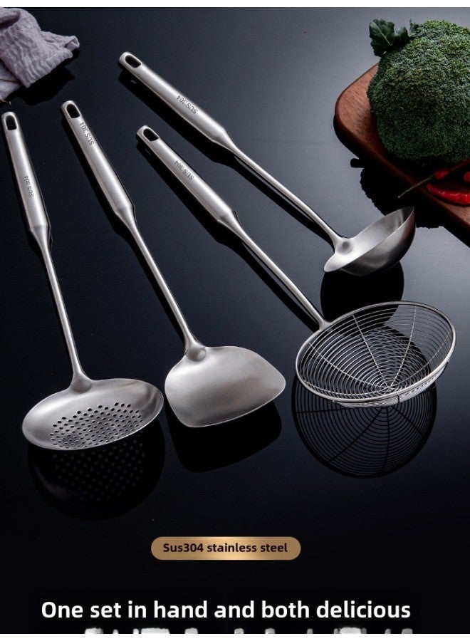 304 Long Handle Stainless Steel Pizza Shovel Household Kitchen Steak Shovel Pancake Fried Egg Leak Shovel Flat Pan Product-Color:304 German Technology  Collection Priority Delivery - Image 3