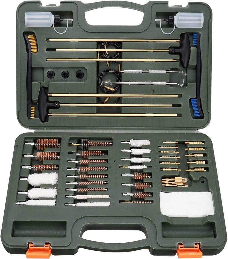 BOOSTEADY Gun Cleaning Kit Universal Gun Cleaning Kit Shotgun Pistol Cleaning Kit with Lightweight Organized Carrying Case Gun Cleaning Supplies Gun Cleaner Bottle Brass Jags and Tips - Image 1