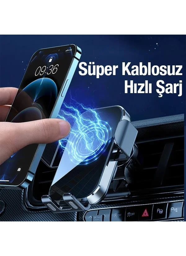 Polhammobile Polham Dual Coil 15W Super Fast Wireless Charging Phone Holder with In-Car Ventilation Inlet