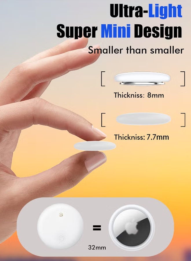 سوبر زي يوث جهاز تتبع ذكي للعثور على العناصر لأجهزة Apple Find My (iOS فقط)، جهاز تحديد موقع المفاتيح بحجم صغير جدًا للأمتعة والمحفظة والدراجات والمزيد، مقاوم للماء IPX6 يعمل مثل Apple Airtag (أسود - عبوة من قطعة واحدة) - Image 3