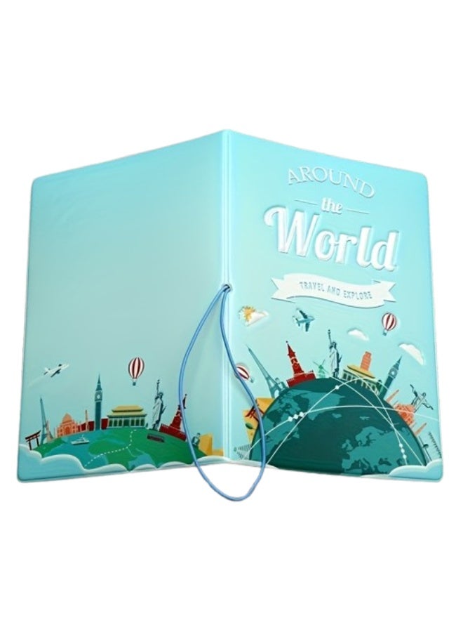 Durable PVC Passport Holder | Ultra-Thin Travel Document Wallet with Card Slots & Receipt Pocket - Image 2