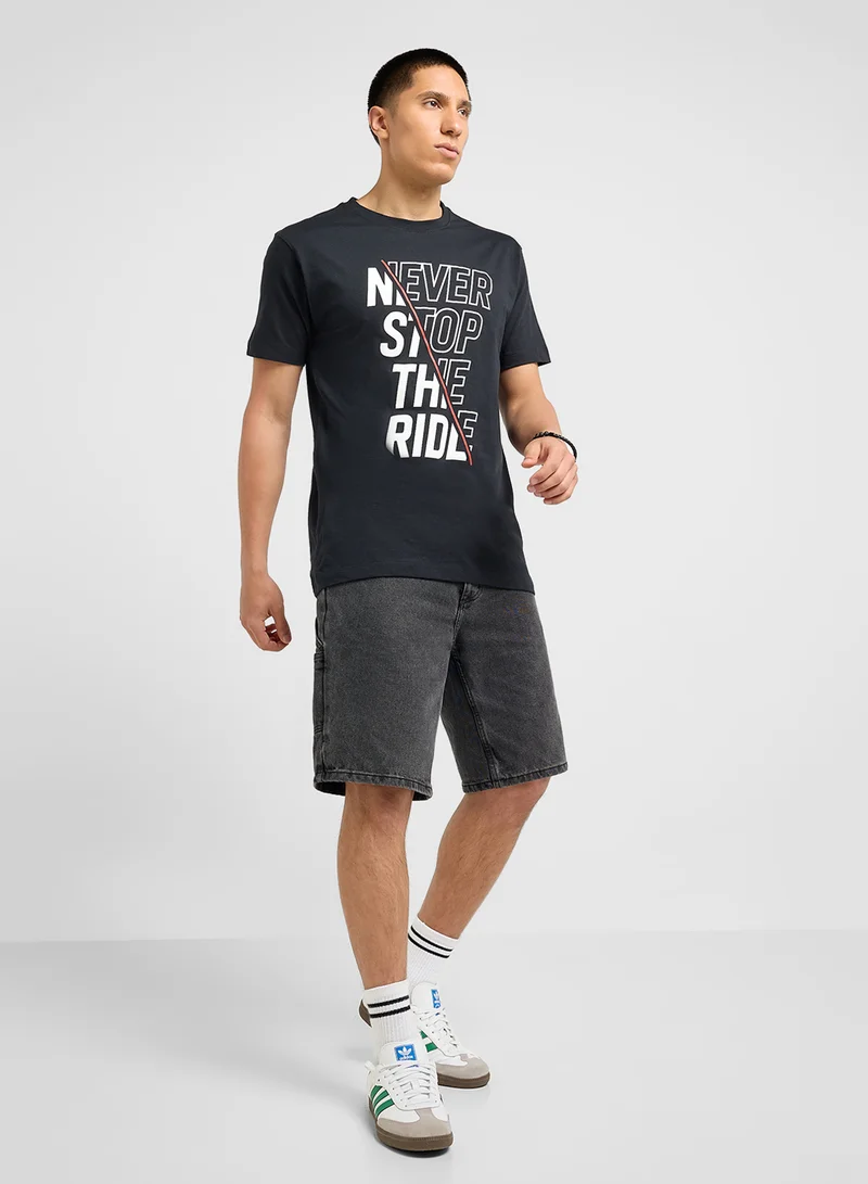 Seventy Five Basics Printed T-Shirt