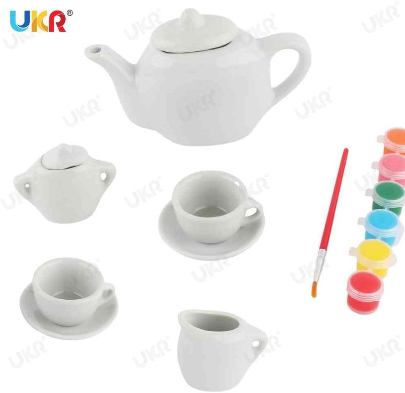 UKR Tea Set DIY | Ceramic Kitchen Toy | Paint Coloring Art Toy - Image 2