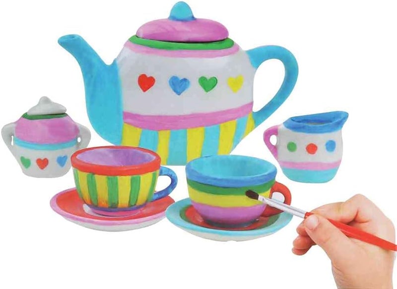 UKR Tea Set DIY | Ceramic Kitchen Toy | Paint Coloring Art Toy - Image 1