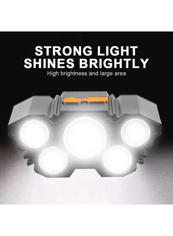 3 Packs USB Fast Charging LED Headlamp Multiple Brightness Modes Type C Rechargeable - Image 5