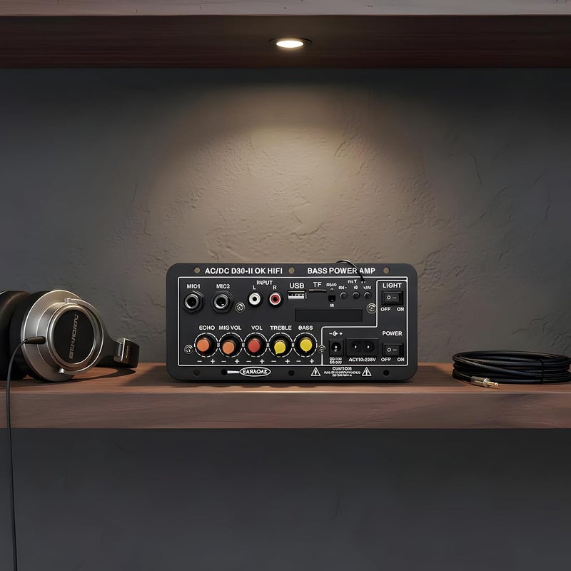 Car Amplifier with Wireless Stereo Display USB SD Card Slot for Home Car Audio Speakers - Image 3