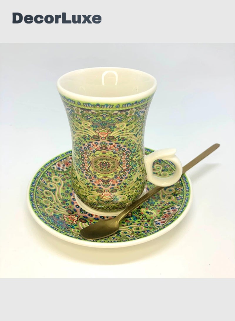 DecorLuxe 3-Piece Tea Cup Set. Ceramic Tea Cup Gift Box Set. - Image 2