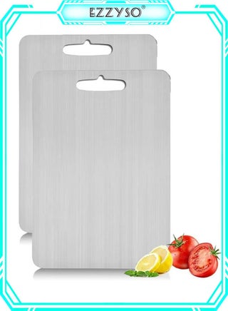 2 Pieces Cutting Board Titanium Cutting Boards 304 Stainless Steel Chopping Board Heavy Duty Non-Slip for Kitchen Household Meat Fruit Vegetable - pzsku/Z03D8020AC2BEC031B734Z/45/_/1732160141/e8205ebd-2ecd-47e6-a15e-765da66495a9