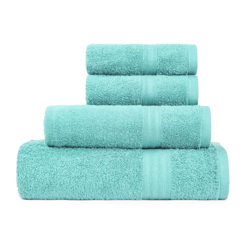 MYTRIDENT Celebration Towels for Bath Large Size, 4 PC Towel Set, 1 Bath, 1 Small Bath, 2 Hand, Mist Green - Image 4