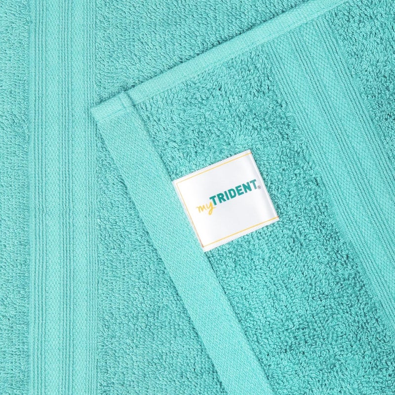 MYTRIDENT Celebration Towels for Bath Large Size, 4 PC Towel Set, 1 Bath, 1 Small Bath, 2 Hand, Mist Green - Image 5