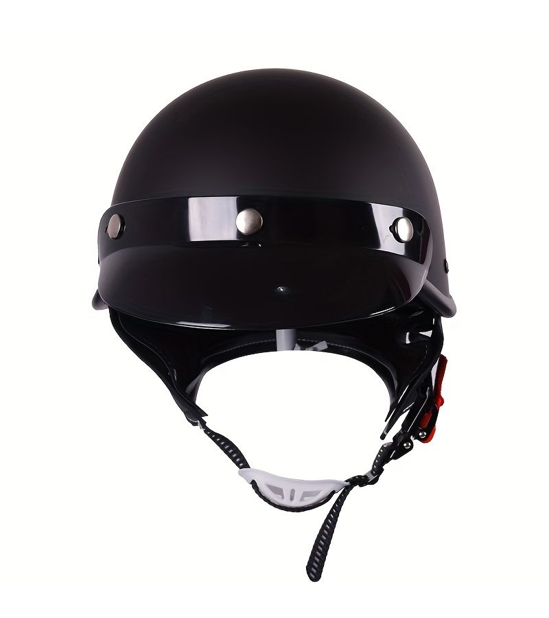 Matte Black XL Retro Motorcycle Half Helmet Summer for Men Women - Image 2
