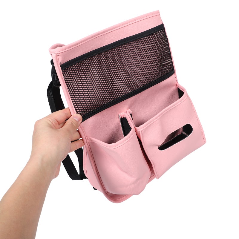 Car Armrest Storage Organizer For Women Interior Multi-Functional Car Console Organizer Bag With Mesh Pouch For Front Seat - Image 3