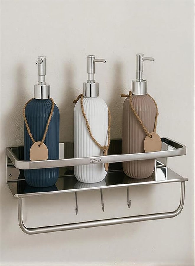 EVANEX Multipurpose Wall Shelf | 15x5 Inch 304 Stainless Steel Wall-Mounted Bathroom Storage Organizer Rack | Rustproof Bathroom Storage Shelf for Toiletries, Towels & Bathroom Accessories - Image 1