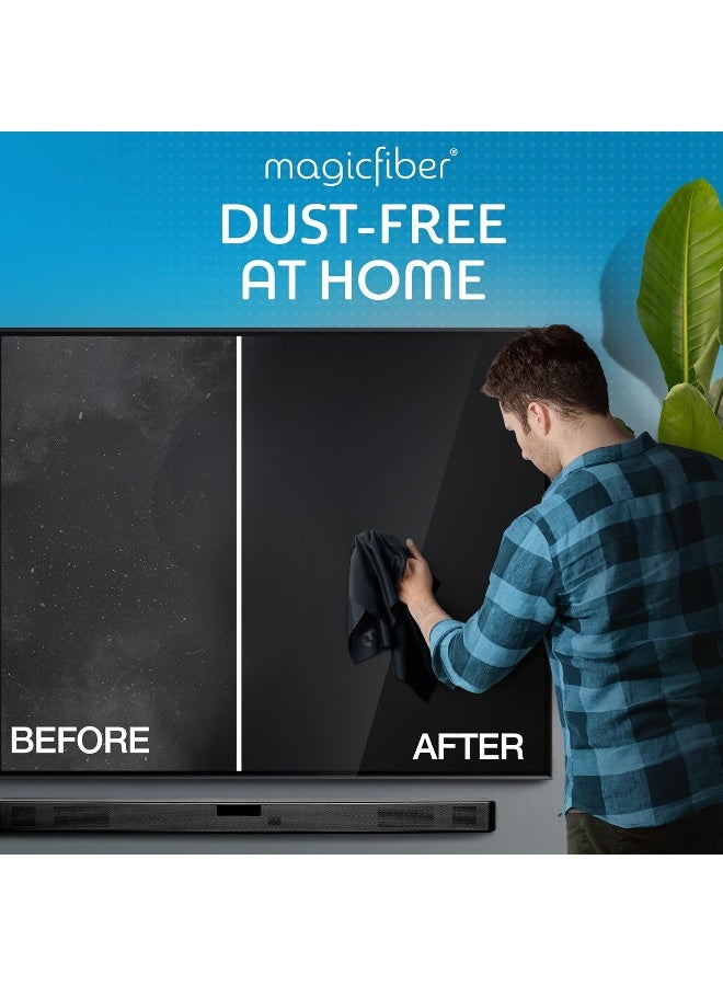 MagicFiber Extra Large Microfiber Cleaning Cloth - Premium Cloth for TV, Screens, Windows, Mirrors & More - Image 2