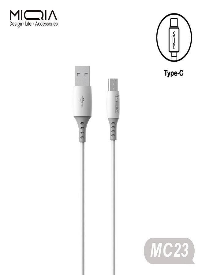 MIQIA 2.4A Type C Data Cable White MC23 - Image 2
