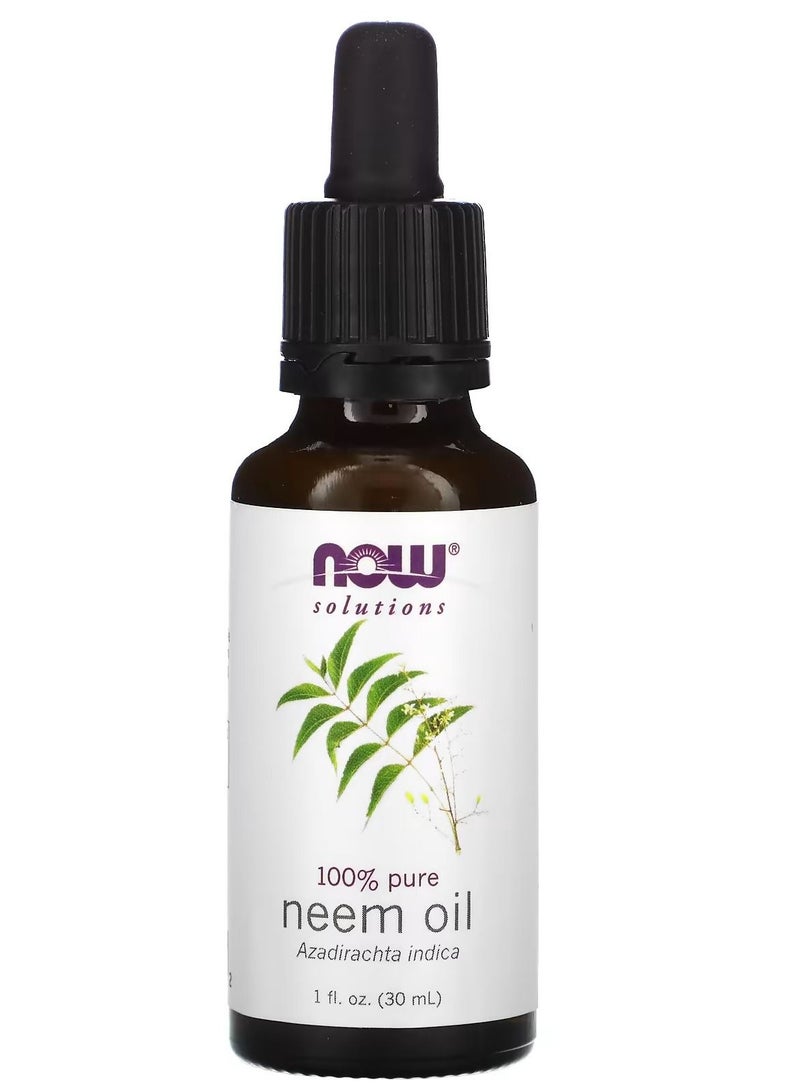 NOW Foods Solutions 100% Pure Neem Oil 1 fl oz 30 ml