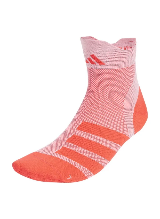 اديداس adidas RUNxADIZEROSock White Running SOCKS for Unisex - XS