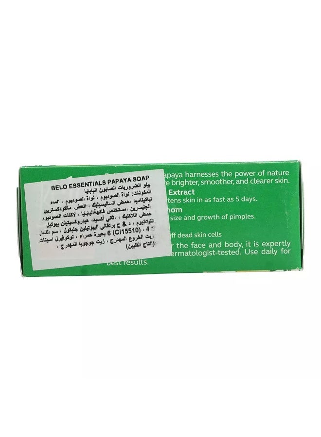 Belo Essentials Papaya Brightening and Clearing Soap Bar- 135gms - Image 3