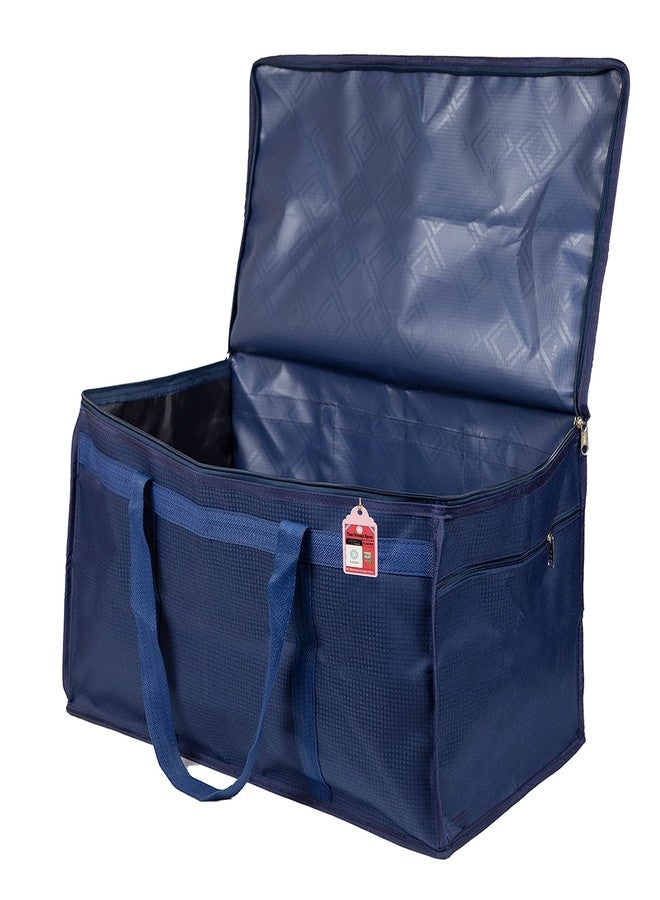 Luces Nylon Blue Pack of 2 Travelling Bag Duffle Bags Wardrobe Luggage Organizer Under Bed Storage Bag Large - Image 4