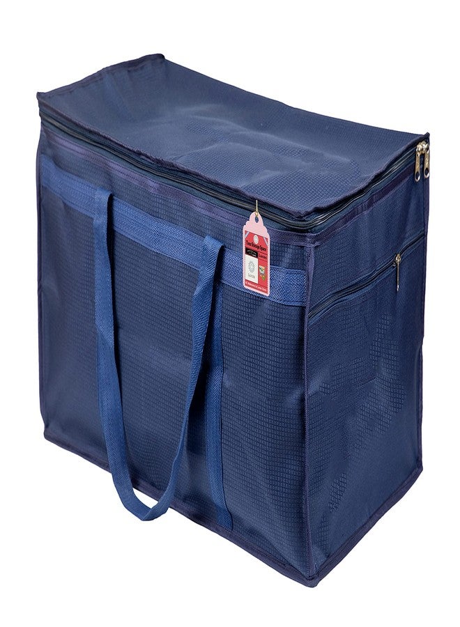 Luces Nylon Blue Pack of 2 Travelling Bag Duffle Bags Wardrobe Luggage Organizer Under Bed Storage Bag Large - Image 3