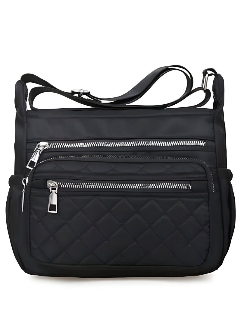 MXM Women Bags Purse Crossbody Bag for Women | Shoulder Messenger Carryall Bag for Girls  Waterproof Nylon Handbag ( Black )  - Image 1