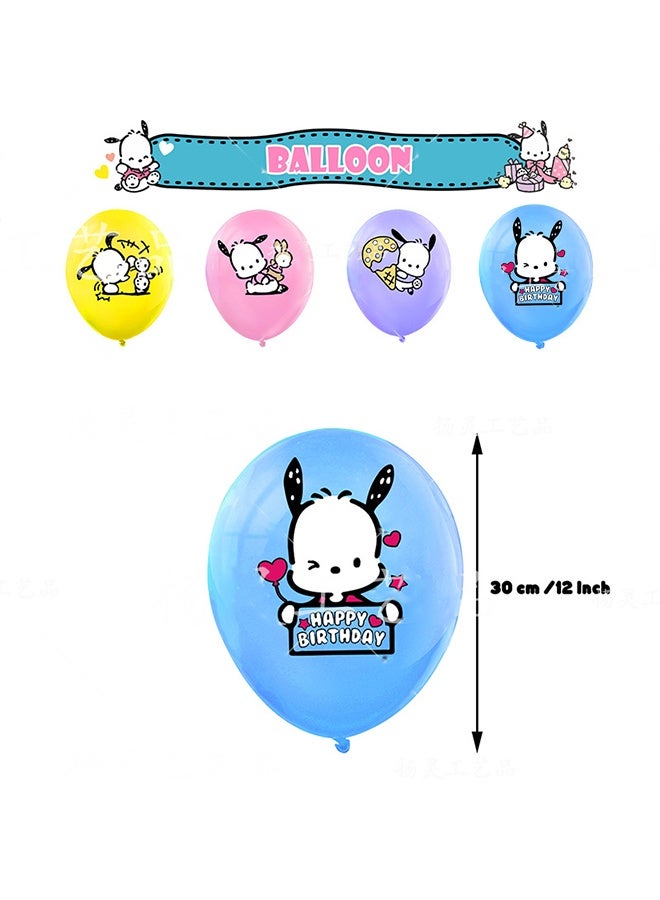 Pacha Dog Cartoon Birthday Decorations, Pacha Dog Birthday Party Supplies, Include Happy Birthday Banner Cake Toppers Cupcake Toppers Balloons,  Anime Theme Birthday Party Supplies(Pacha Dog Birthday Set)  - Image 5