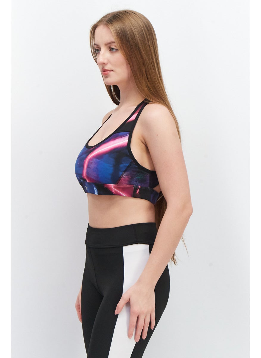 Reebok Women OSR Padded Racer Sports Bra, Black Combo  - Image 3