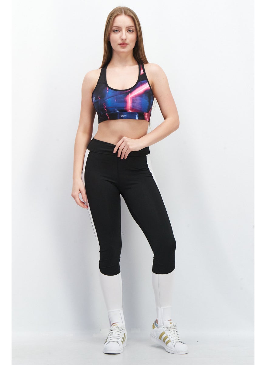 Reebok Women OSR Padded Racer Sports Bra, Black Combo  - Image 4