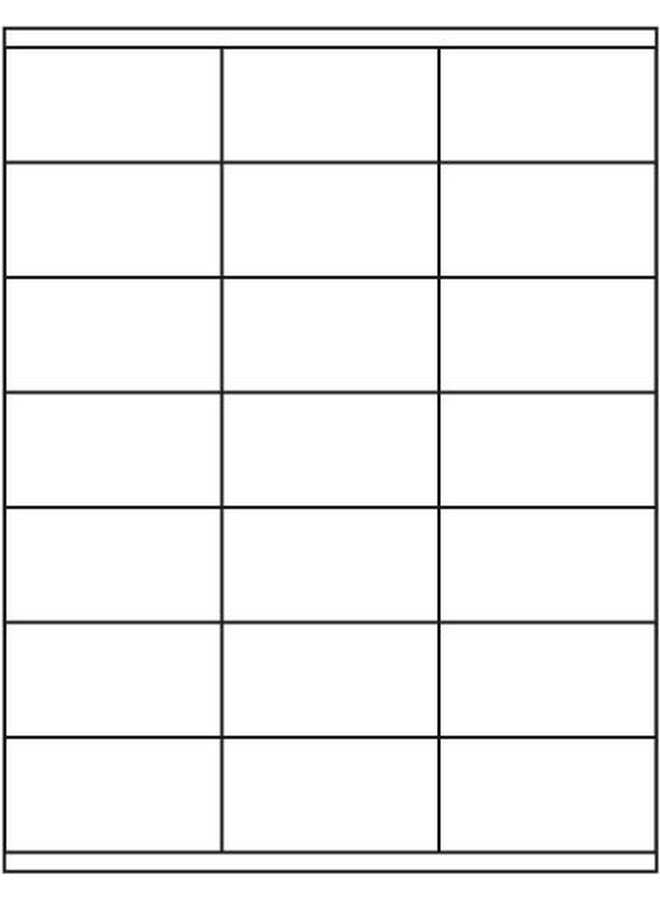 Tabbies Laser/Inkjet Label Sheets, Blank White, Labels are 2-13/16"W x 1-1/2"H, 21 Labels/Sheet, 2,100 Labels/Pack (40153) - Image 1