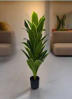 BABAZAM Decorative Artificial Long Tree Potted in Plastic Vase Natural Looking Great for Home and Office Décor Indoor and Outdoor Gifting 95x14x14cm  - Image 2