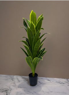 BABAZAM Decorative Artificial Long Tree Potted in Plastic Vase Natural Looking Great for Home and Office Décor Indoor and Outdoor Gifting 95x14x14cm  - Image 3