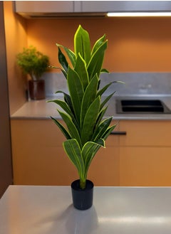 BABAZAM Decorative Artificial Long Tree Potted in Plastic Vase Natural Looking Great for Home and Office Décor Indoor and Outdoor Gifting 95x14x14cm  - Image 4