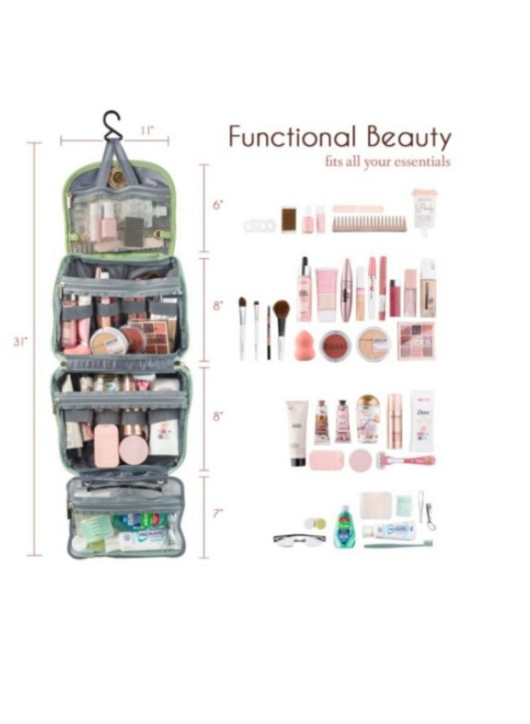 general Waterproof toiletries, cosmetic bags, storage bags, straps, hooks, toiletries, travel bags (green) - Image 2