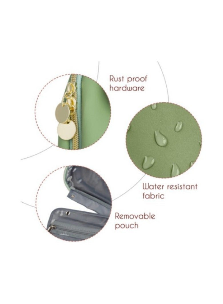 general Waterproof toiletries, cosmetic bags, storage bags, straps, hooks, toiletries, travel bags (green) - Image 3