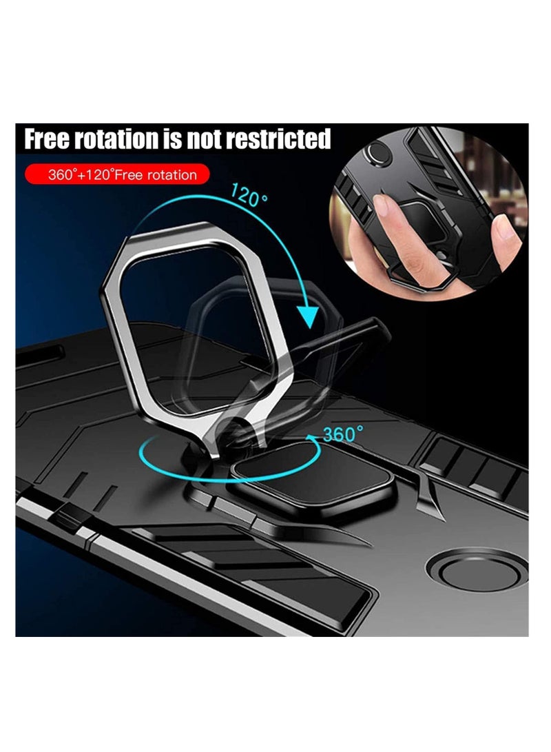 اووكاي [1+2] جراب لهاتف Xiaomi Redmi Note 13 4G مع واقي شاشة من الزجاج المقوى، جراب مزدوج الطبقات مقاوم للصدمات عالي التحمل بدرجة عسكرية مع حامل حلقي مغناطيسي (Note 13 4G) - Image 5