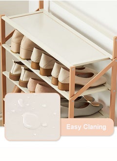 Merry Moments Modern Shoes Rack Stand Shoe Shelf Free Standing Shoe Storage Organizer for Entryway Living Room Bedroom Free-installation 3 Tier 70x23.8x45cm  - Image 4