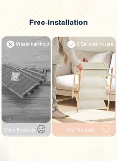Merry Moments Modern Shoes Rack Stand Shoe Shelf Free Standing Shoe Storage Organizer for Entryway Living Room Bedroom Free-installation 3 Tier 70x23.8x45cm  - Image 2