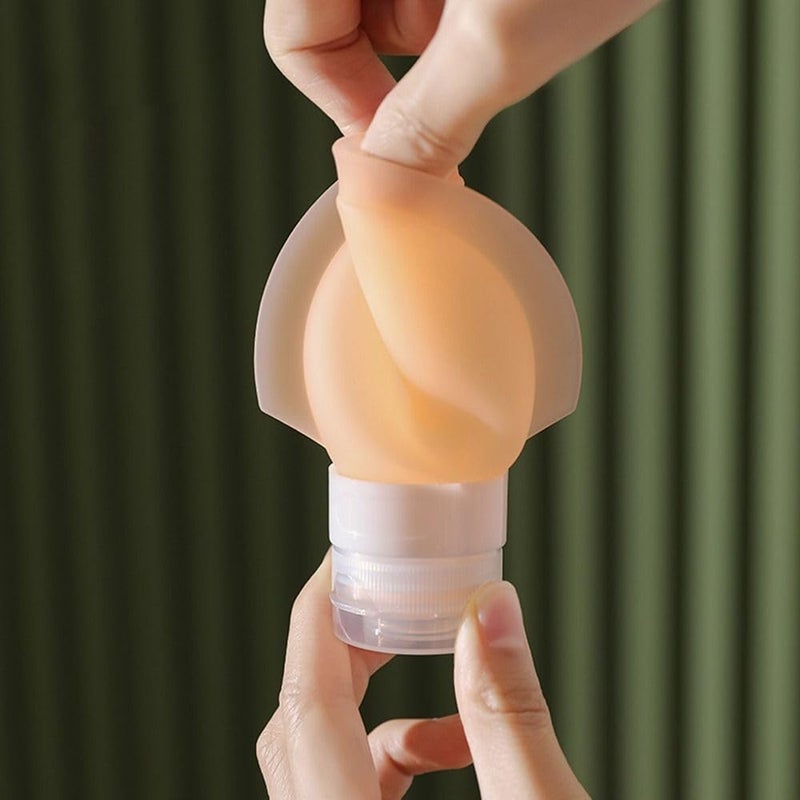 HELIMIX Refiilable Travel Essentials 60 ML 6 pack Bottel Silicon Squeeze Bottles Travelling Container For Shampoo Cream And Body Lotion bathing gelTravel Accessories Total Jars for Cream - Image 5