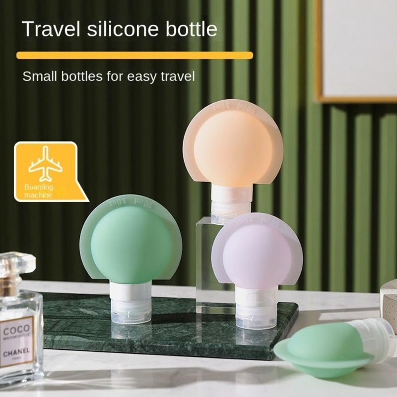 HELIMIX Refiilable Travel Essentials 60 ML 6 pack Bottel Silicon Squeeze Bottles Travelling Container For Shampoo Cream And Body Lotion bathing gelTravel Accessories Total Jars for Cream - Image 4
