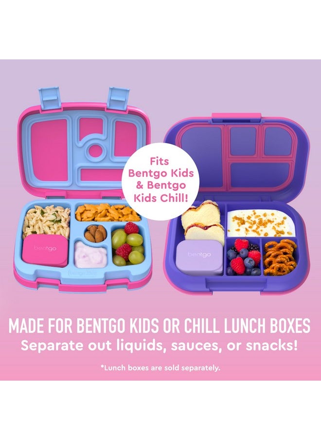 Bentgo - Bentgo Sidekicks 2-Pack Silicone Container Set - Dipping Sauce Cups for Condiments & Small Snacks, Reusable, Durable, & Leak-Proof Liquid Storage, Salad Dressing Container - 2.6 oz (Lavender & Pink) - Image 1