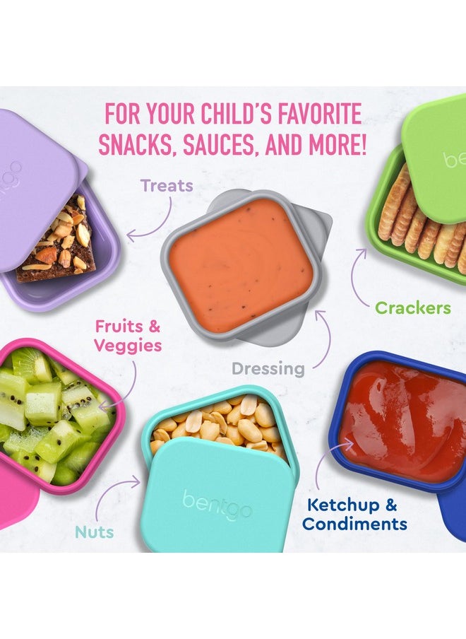 Bentgo - Bentgo Sidekicks 2-Pack Silicone Container Set - Dipping Sauce Cups for Condiments & Small Snacks, Reusable, Durable, & Leak-Proof Liquid Storage, Salad Dressing Container - 2.6 oz (Lavender & Pink) - Image 1