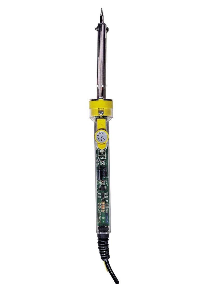 Professional electric soldering iron, 220V and 60W with grounding connection to discharge static electricity and protect delicate electronic components. Supports ESD Safe feature. High temperature to ensure fast heating and powerful performance, comfortable anti-slip handle, precision metal tip ideal for delicate electronic soldering work, lightweight and easy to carry - Image 1