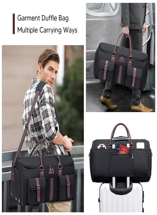 Vessgra Carry on Garment Bag for Travel, Convertible Garment Duffle Bags for Men Women - 2 in 1 Hanging Suitcase Suit Travel Bags with Shoe Compartment - Image 2
