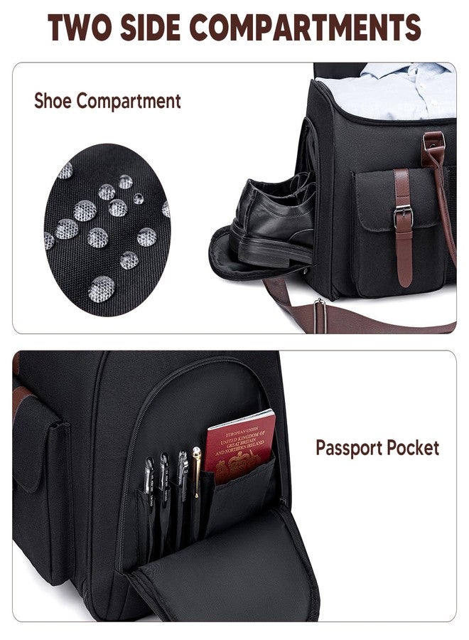 Vessgra Carry on Garment Bag for Travel, Convertible Garment Duffle Bags for Men Women - 2 in 1 Hanging Suitcase Suit Travel Bags with Shoe Compartment - Image 5