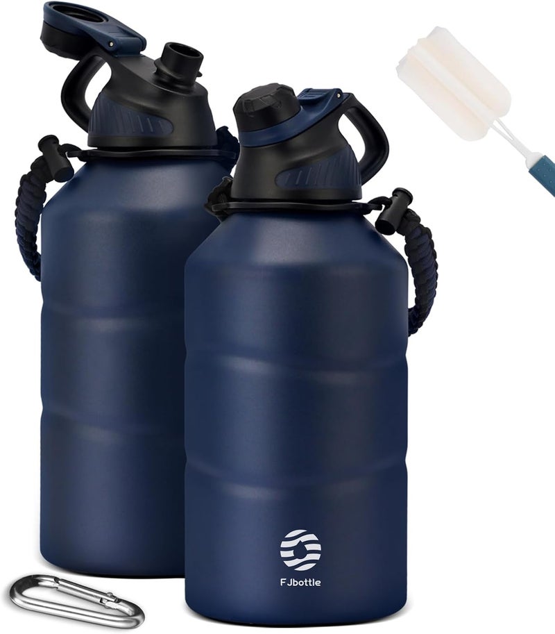FjBottle Quick use-switch compatible build Stainless Steel Water Bottle 1.9L Double-Walled with Magnetic Lid, BPA Free Vacuum Insulated Water Bottle, Big Metal Drinking Bottle Large Capacity Jug Leak-Proof for Sports, Camping, Gym Trendy flexible practical build - Image 1
