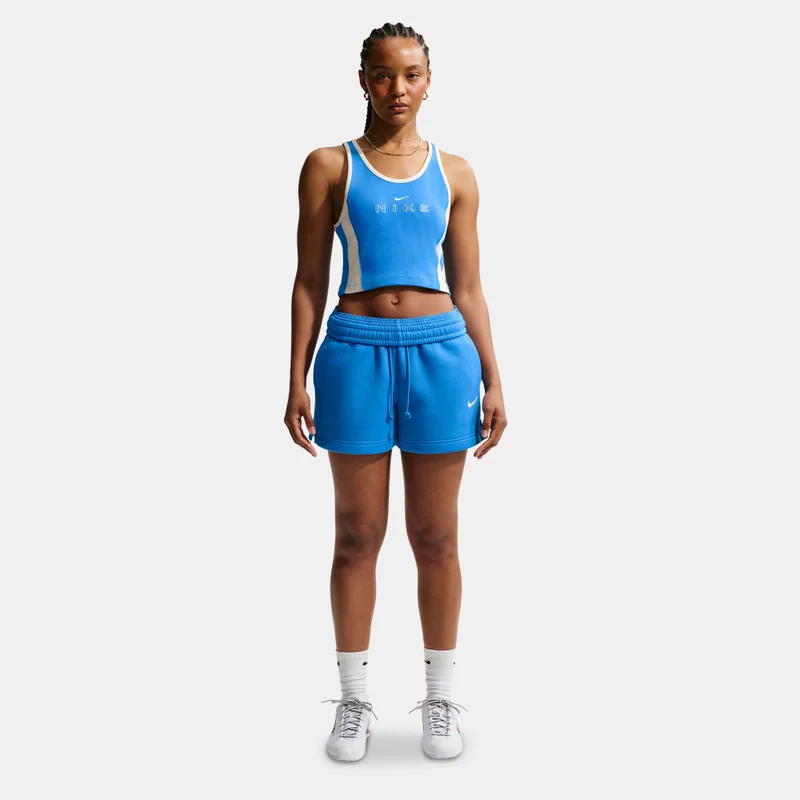 Nike Blue Women's Sportswear Phoenix Fleece Shorts for Women | Best Price UAE